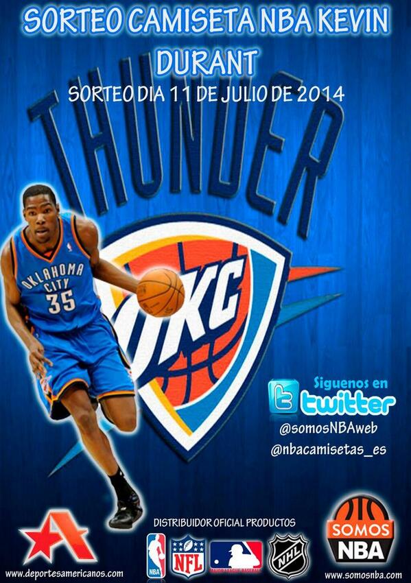 SomosBasketweb's tweet photo. SORTEO: Camiseta Kevin Durant #35. Muy fácil participar!!: 
- RT
- Seguir a @SomosNBAweb y @nbacamisetas_es 
¡SUERTE! http://t.co/sWwTh67yw5