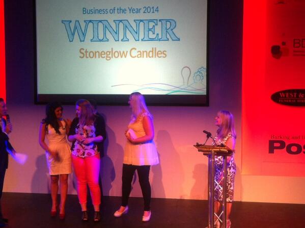 BDPost's tweet photo. And finally, Stoneglow Candles is the overall Business of the Year 2014 #BDBAwards2014 @BDBawards http://t.co/G4BzFlIFSg