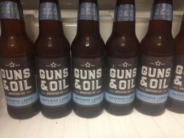 A Rowdy Gentleman appreciates when his beer is named after two of his favorite things. <a href="/Gunsandoil/">Guns & Oil Brewing</a>