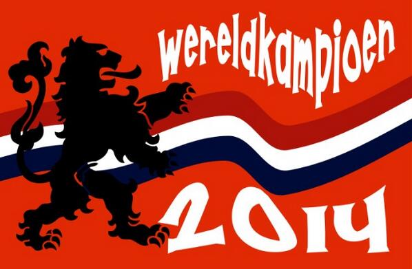 Er zijn klanten die weten het al zeker! Vandaag bestelling #vlaggen #nederland #wereldkampioen #wk2014 #Brasil2014