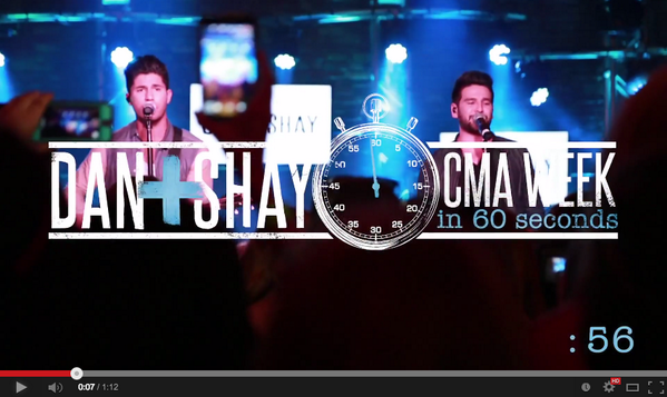 DanAndShay's tweet photo. #tbt to our crazy CMA week! Watch this 60 second recap: http://t.co/pvxQ17HhmS http://t.co/byVJGknYFR