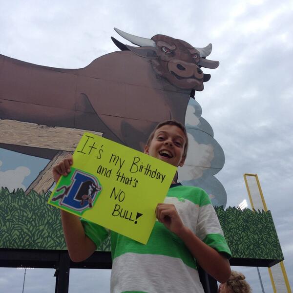 Evan's 11th Birthday #durhambulls <a href="/DurhamBulls/">Durham Bulls</a>
