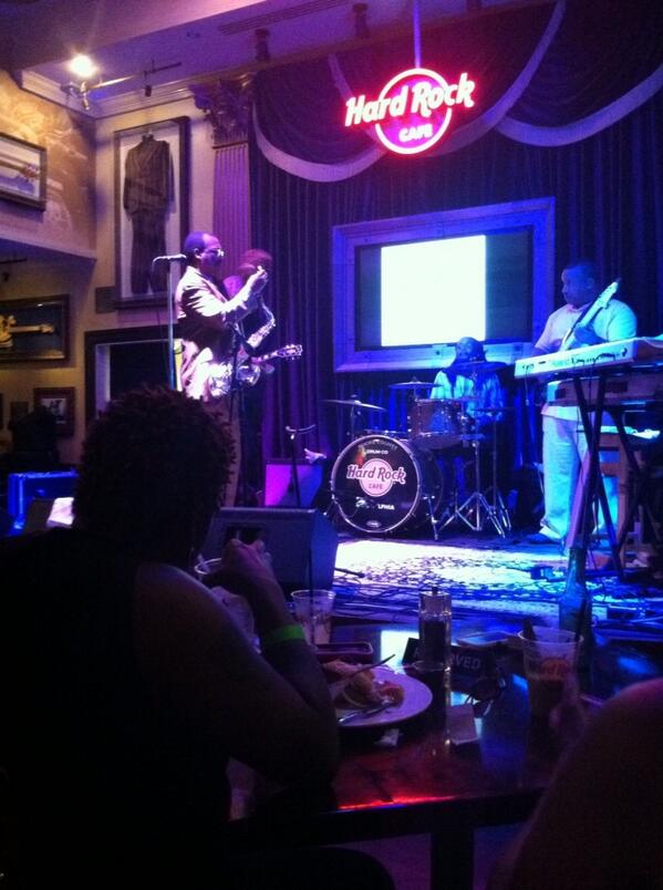 <a href="/RonnieLawsmusic/">Ronnie Laws</a> is murdering the sax tonight...#HardRockCafe is on fire tonight...where you at??