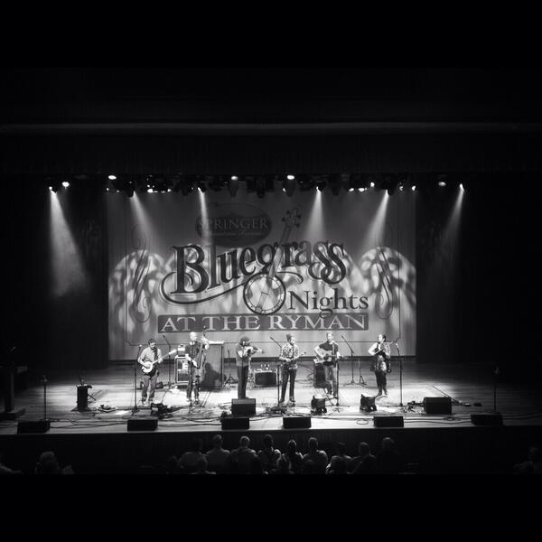 Hello City Limits w/ #jakejolliff @AllieKral & @sam_bush! @TheRyman #ymsbsummer14 #bluegrassnights