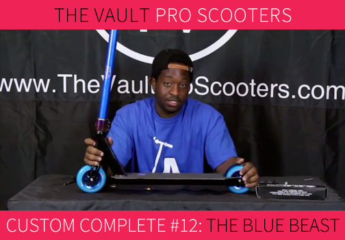 thevaultpro's tweet photo. Our 12th #CustomComplete video is up! Watch now: http://t.co/8YYHIsuRdg Andre unleashes the BLUE BEAST! #proscooters http://t.co/0GkWfLniXH