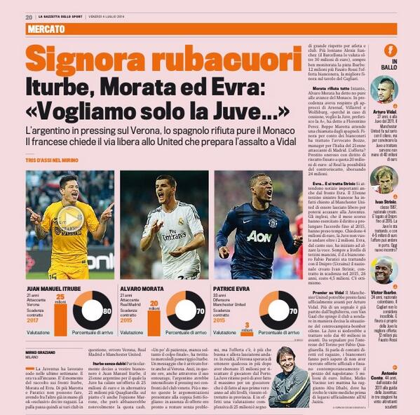 السيده محطمة القلوب ..

ايتوربي ، موراتا و ايفرا :" نريد فقط اليوفي " ..