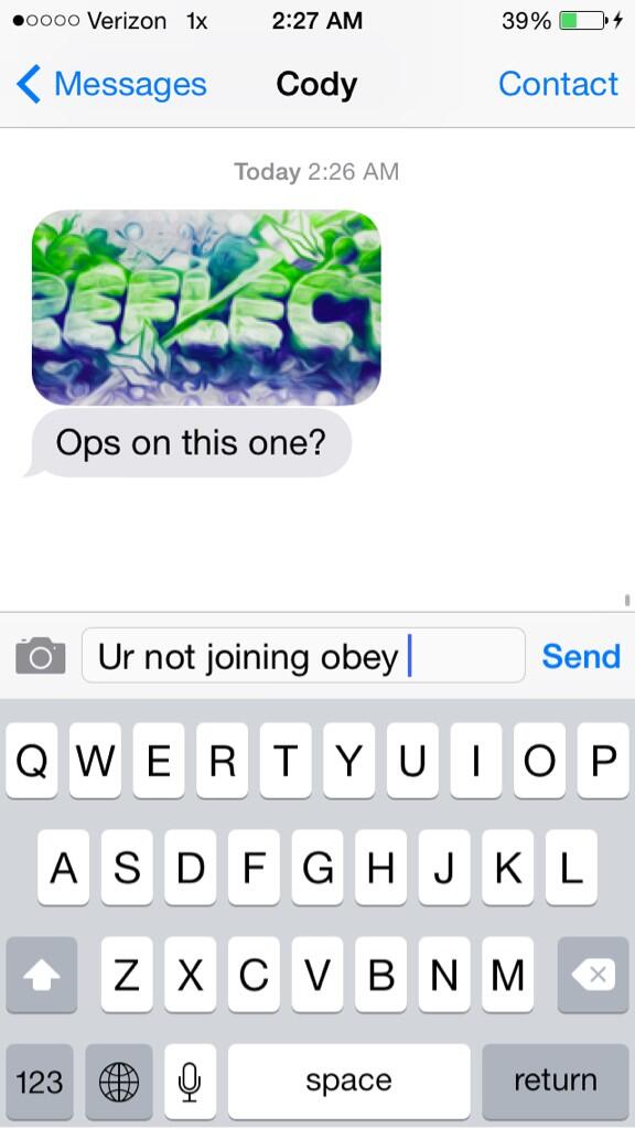 Composited's tweet image. He texted me