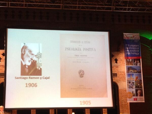 Kateatkin's tweet photo. Positive Psychology first mentioned in a book in 1905...nearly 100 years prior to Seligman #ecpp2014 http://t.co/hB9dY0lmBv