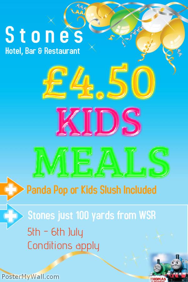StonesMinehead's tweet photo. Its Thomas the tank weekend @WSomRailway so we are offering kids meal deals. With a wide range of homemade meals!! http://t.co/SABm9atp32
