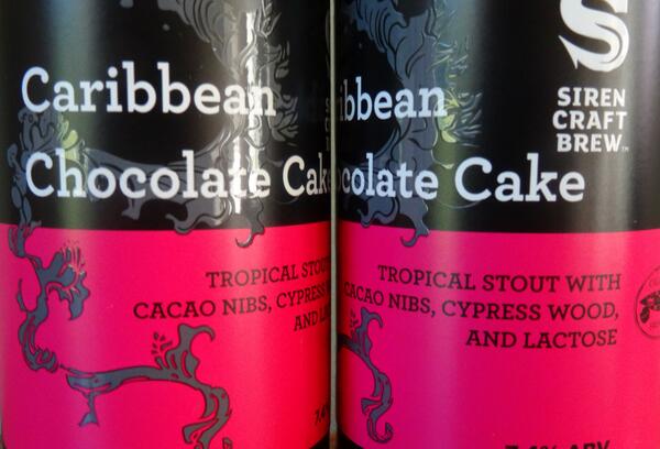 Deli_Diff_Bob's tweet photo. @SirenCraftBrew Caribbean Chocolate Cake Tropical Stout anyone? http://t.co/XMpvMWpy95 http://t.co/fJrOycqC8r