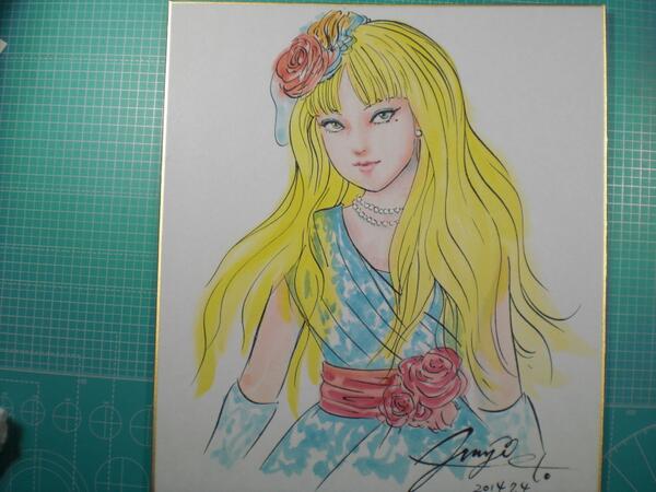 7月19日のサイン会のプレゼント用色紙2枚描きました。当日抽選だそう