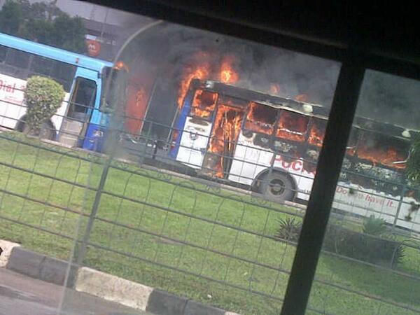 brt buses burning