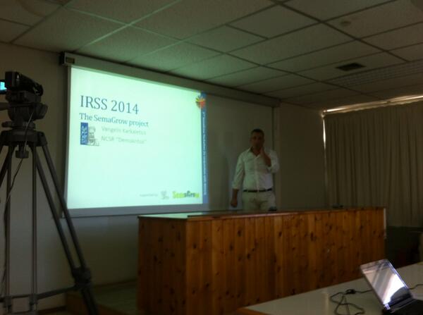 IRSS14's tweet photo. #Semagrow #hackathon introductory course taking place today! #IRSS14 http://t.co/Yjm3EOejwX