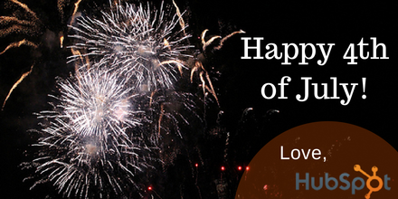 HubSpot's tweet image. Happy Independence Day from your friends at HubSpot! #4thofJuly