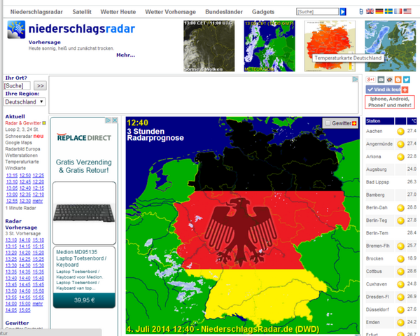 Onze Duitse dochter is er weer klaar voor #deufra #niederschlagsradar #wm2014