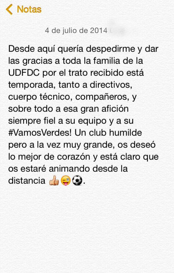 Ruanojrr's tweet photo. Muchas gracias a todos por el trato recibido @UDFDC @FrenteVerdeUDFC @laganaverde http://t.co/1WOg8cMEHA