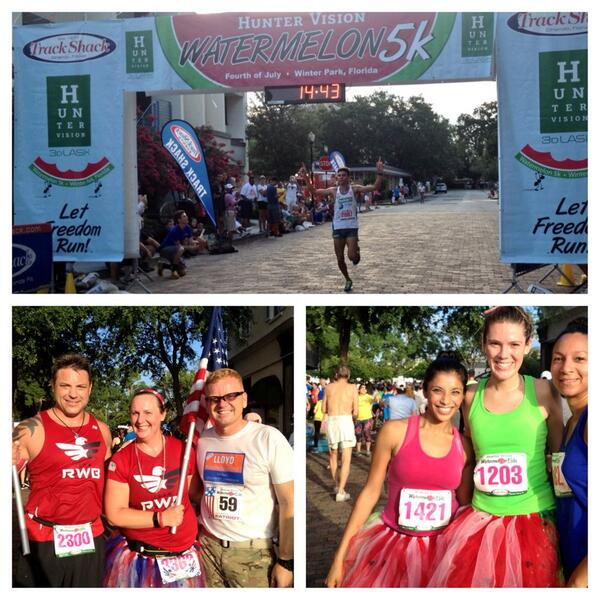 trackshack's tweet photo. 3300 ran strong today at the @HunterVision Watermelon 5k! #runwinterpark #letfreedomrun #melon5k http://t.co/nU9J2SCCQ5