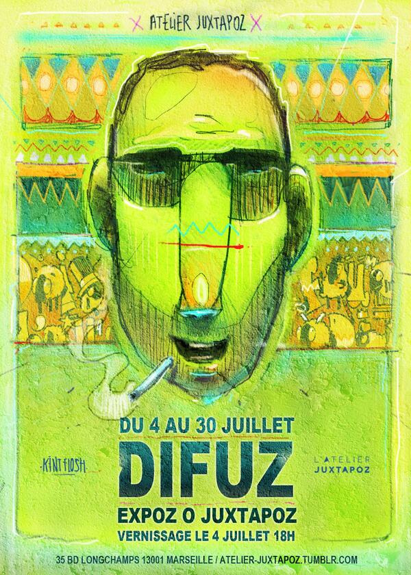 DreamMusicDJ's tweet photo. Vernissage de Difuz ce soir à partir de 18h à l'atelier Juxtapoz animé par @KamelNight (35 bd Longchamp) http://t.co/cwsYAPeoNV