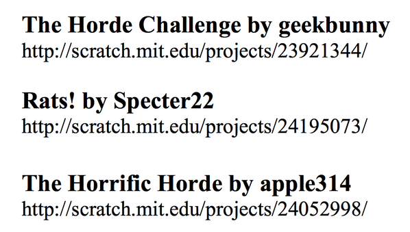 Pursuitery's tweet image. Want to see the games we featured in the #codingwithscratch Show&Tell? No problem!