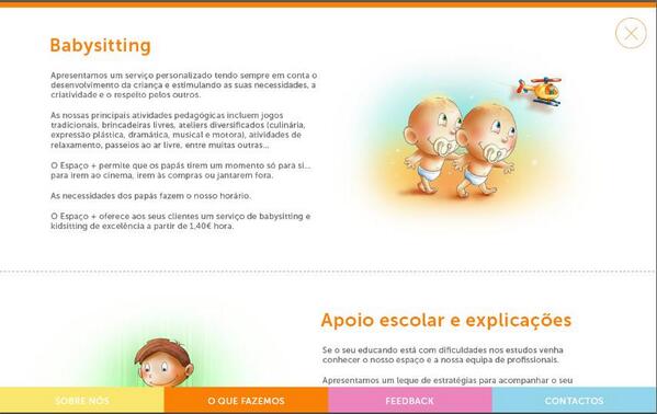 We are finishing Espaço+ what you think?

#web #webdesign  #design #html #js #child #babysitting #school