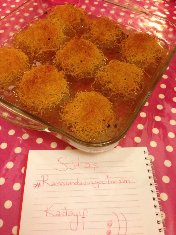#RamazanVazgeçilmezim  iftarda  vazgeçilmez lezzetim Sütaş Tereyağıyla Hazırladığım Cevizli Kadayıfımmm :)