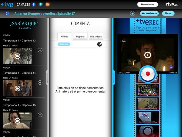 AmarologaTVE's tweet photo. Antes de cerrar la semana toca disfrutar de nuevos capítulos de @amartve. ¡Captura los mejores momentos con @mas_TVE! http://t.co/etrbJBxBx1