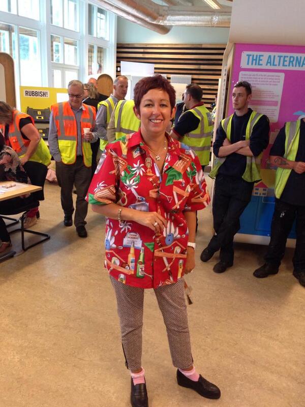 tullis_russell's tweet image. Crazy shirt competition... Lisa&apos;s raised the game!! #EODay #funkyshirt