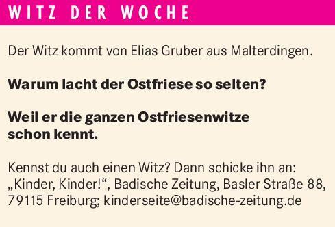badischezeitung's tweet image. Kennen Sie bestimmt noch nicht: Unser Kinderwitz zum Wochenende.