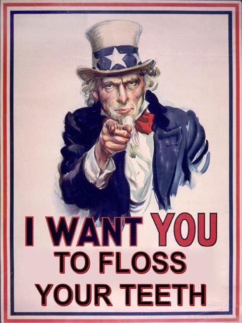 OralHealthWeek's tweet photo. Happy Independence Day! Enjoy your day and don't forget to floss after each meal! #4thofJuly http://t.co/nvudpYM9dJ