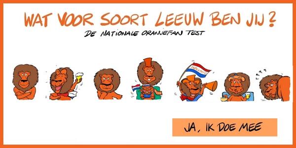 OnsOranje's tweet image. Ook benieuwd wat voor Leeuw er in jou schuilt? Doe dan de Nationale Oranjefan Test: bit.ly/1n03f6W #WK #SSWG