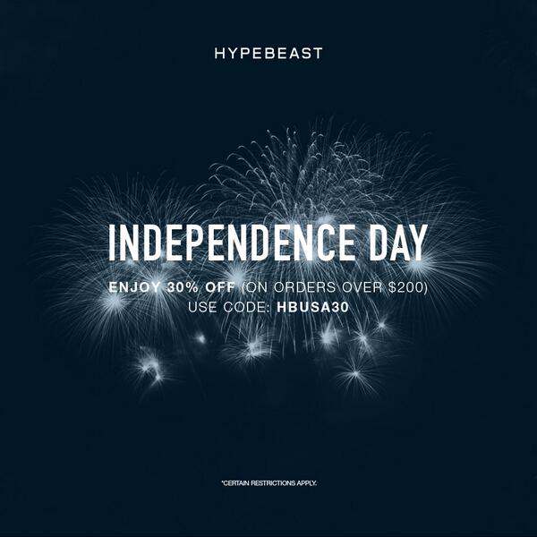 HYPEBEAST's tweet photo. Do remember, in honor of #id4 we're taking 30% off all orders over $200 at the #hypebeaststore http://t.co/UcgcFohgJY http://t.co/i3tvgjyzdD
