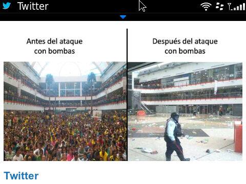 monikvsga's tweet photo. "@ingramos19 1: Lo ocurrido hoy en el cc Las América solo puede ser producto de una mente enferma http://t.co/QYfqCeLUFn #Maracay"