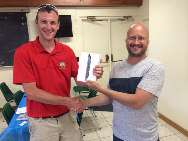 WVMSACF's tweet photo. Congrats to Thad Welch of Columbus, Oh. Day 2 winner of an IPad mini! http://t.co/p1dPrhw4zb