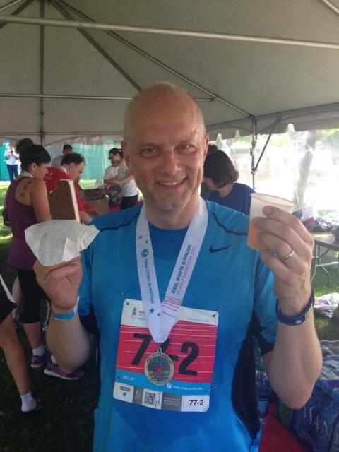 Survived!  And carbo-loading like this afterward never hurts.