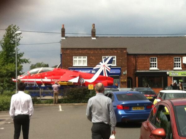 You don't normally see one of these coming past your local express? #Redarrow #LincolnAirshow 😊✈✈
