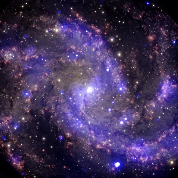 NASA's tweet photo. Fireworks Galaxy! Medium-sized spiral galaxy ~22 million light years from Earth: http://t.co/SUCE0eaR04  #4thofJuly http://t.co/yKLD1JFrMS