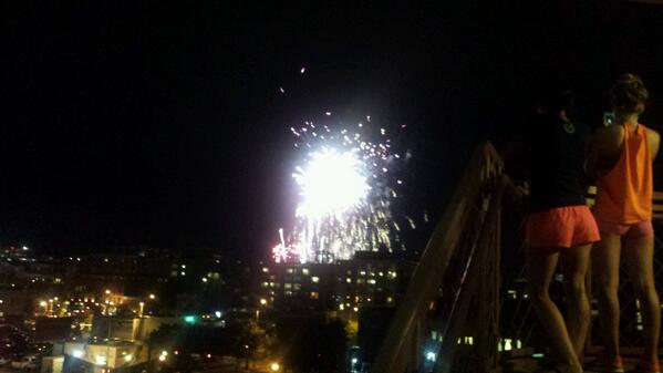 Tom22Jones's tweet photo. Coors Field fireworks from the crib with my ladies. God Bless America http://t.co/IZn7illL4e