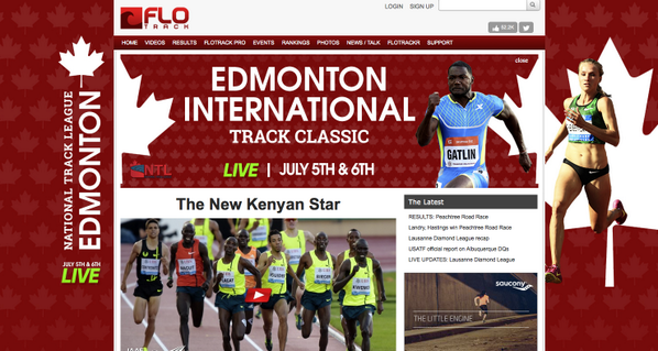 AthleticsCanada's tweet photo. In case you weren't sure, @Flotrack providing live stream of Edmonton NTL http://t.co/z9VcE6GXjp @TrackTownCAN http://t.co/I2irfwOMh2