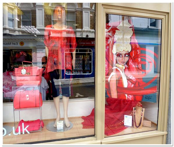1 weekend left to enjoy Art in Shop Windows! @rydeartsfest Ladies Realm pic by Helen Davenport looking spectacular!