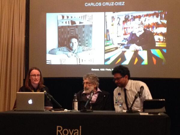 Purlemma's tweet image. Inspiring evening @royalacademy with Maestro Carlos Cruz Diez.  #RadicalGeometry is amazing!