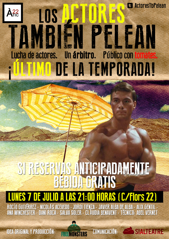 ActoresTbPelean's tweet photo. ¡Última función! ¡Pelea de actores con ¡#cerveza #gratis y #tomates para el público! http://t.co/Zudi4X7aOf http://t.co/0MHhDw1NKd