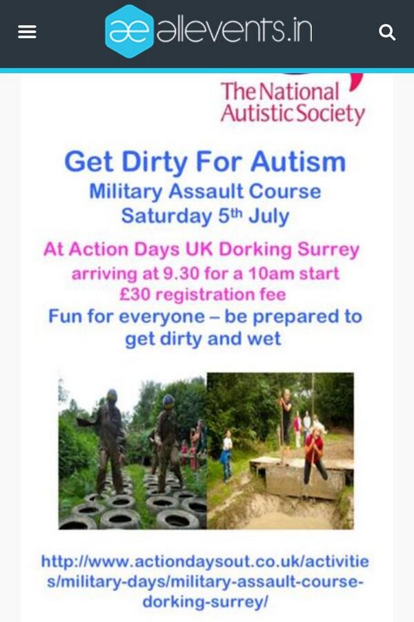 Starla98's tweet photo. tomo I'm getting dirty for Autism doing a Military Assault course please dig deep  :-) Thank u http://t.co/TZsmztMj5O http://t.co/lYHCXT87mI