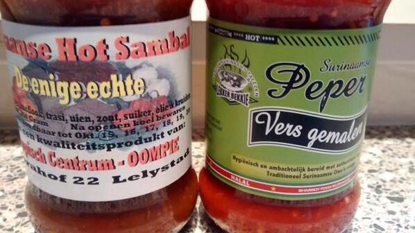 svlentink's tweet image. #sambals proeven, de verse pepers is waarschijnlijk de heetste die ik ooit gehad heb.
