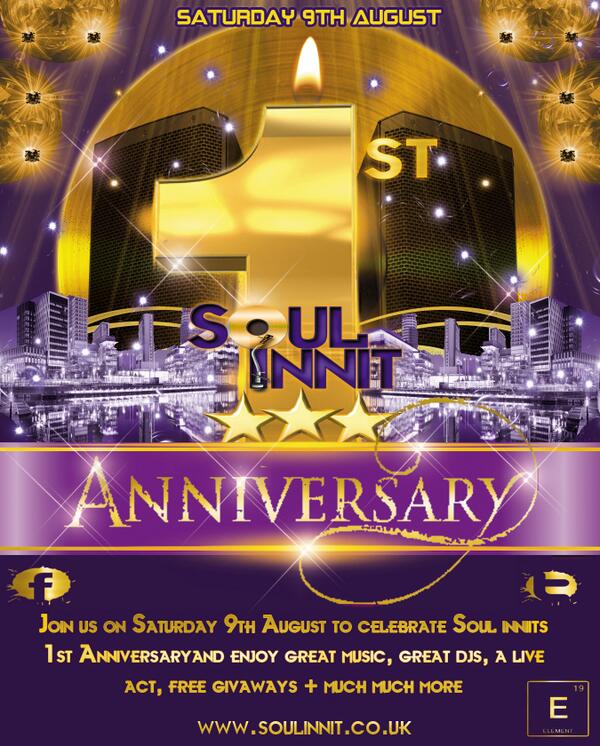 SoulInnit's tweet image. Soul Innit, 1st year Anniversary. One of Manchester's finest Soul nights.