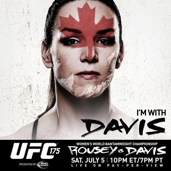 Whose side are you on for the UFC women's bantamweight championship? #TeamRousey or #TeamDavis #UFC175