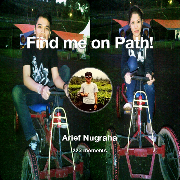 arief_scdc's tweet photo. I've shared 223 memories with my friends on #Path - see them now at http://t.co/W8pmrJsMXL! #thepersonalnetwork http://t.co/pLvywAFvK6