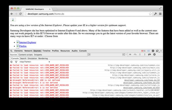 AndrewLauder's tweet photo. @samsung_dev Your website is broken! Please fix it! http://t.co/rwPRp5hDA3