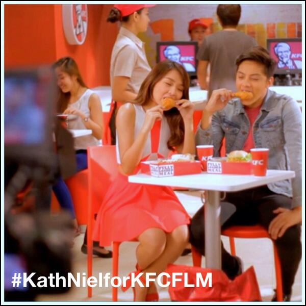 bernardokath's tweet image. Have you seen my first @KFCPhilippines TVC with @imdanielpadilla?🍗. 😁#KathNielforKFCFLM