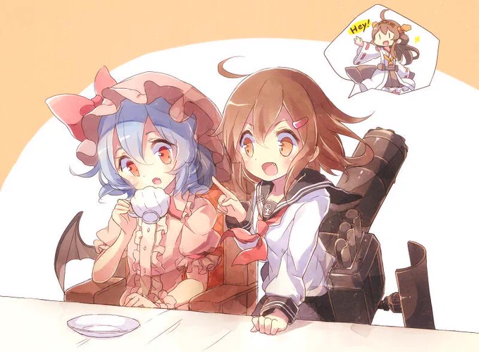雷ちゃんとレミリア 