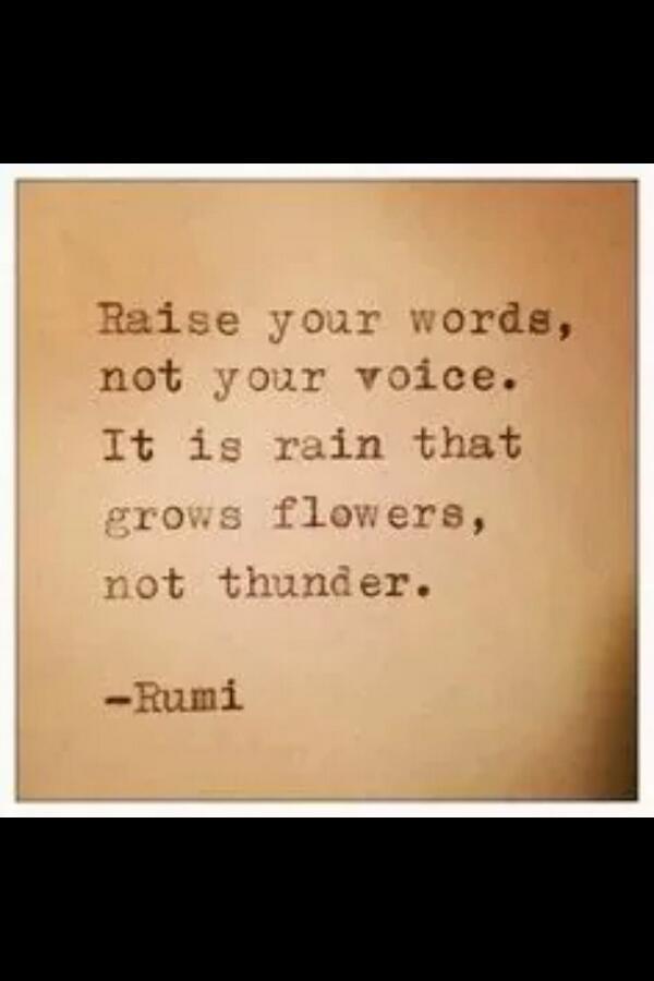 It is rain that grows flowers 🌻 
Not thunder.  
#raisingstrongkids
